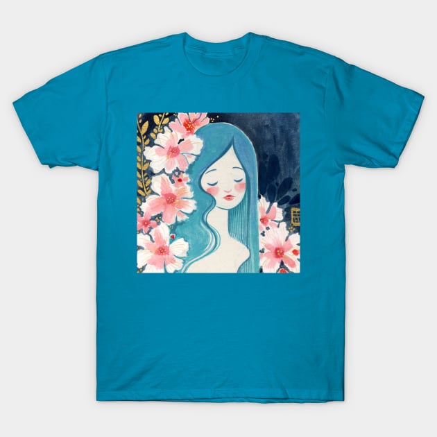 Cherry Blossoms T-Shirt by Alina Chau